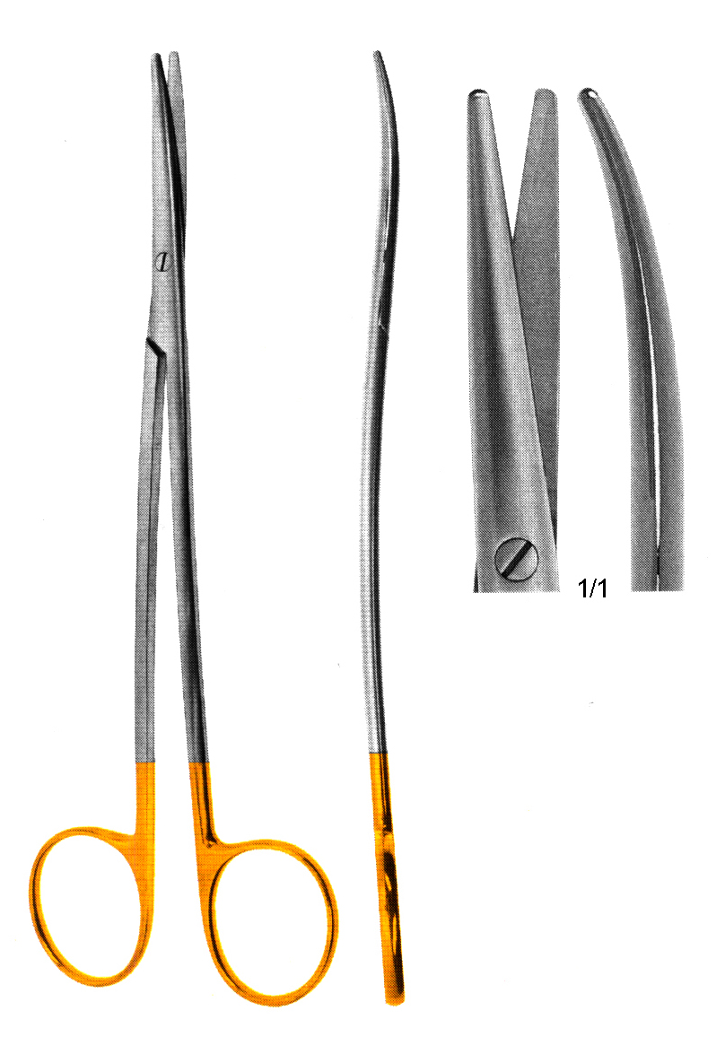 METZENBAUM ALTIN SAPLI  MAKAS EĞRİ 23CM